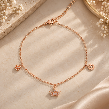 Crown Charm Anklet