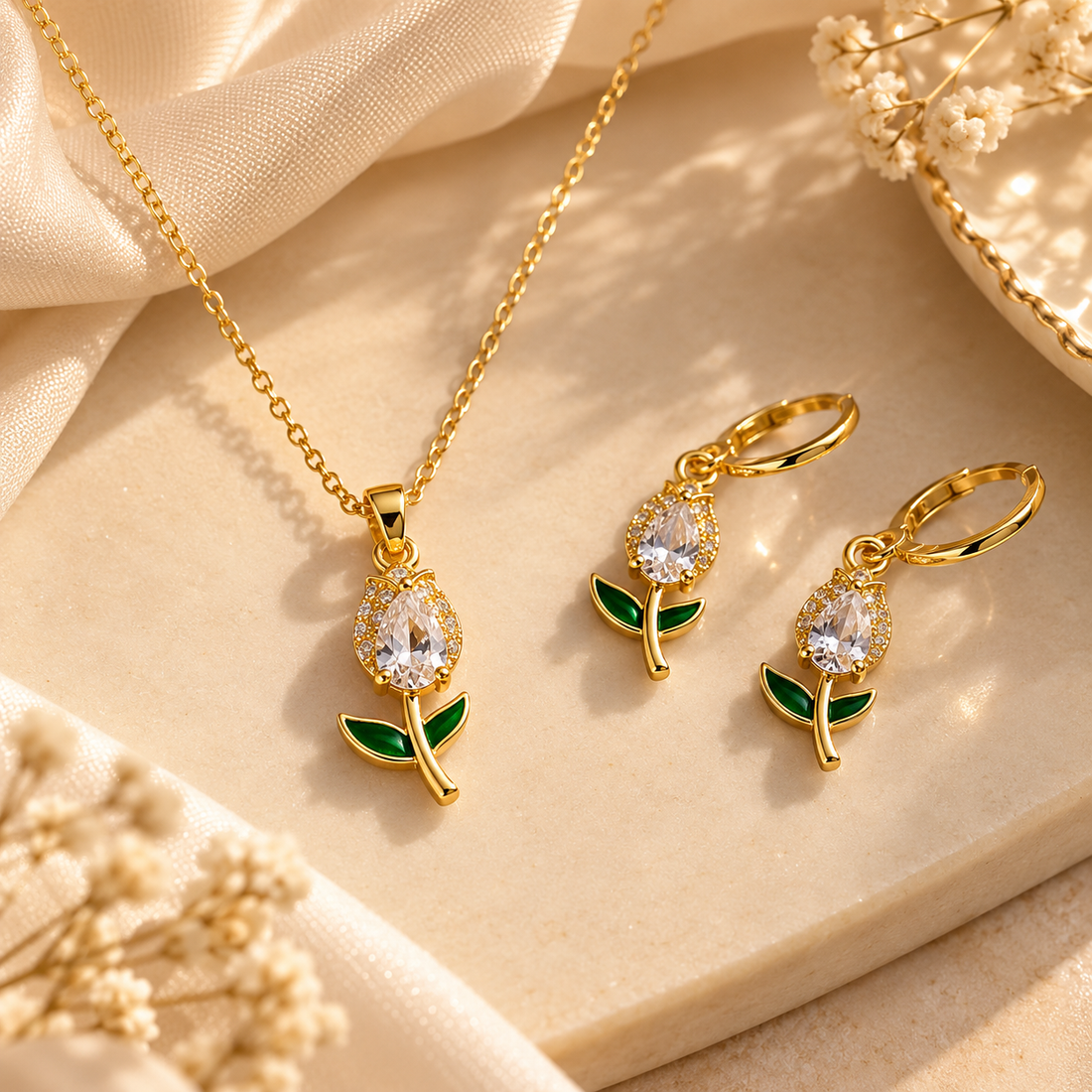 Tulip Necklace Set