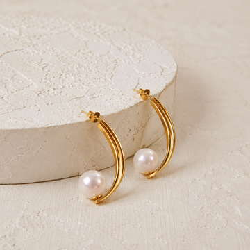 Pearl Arc Hoops