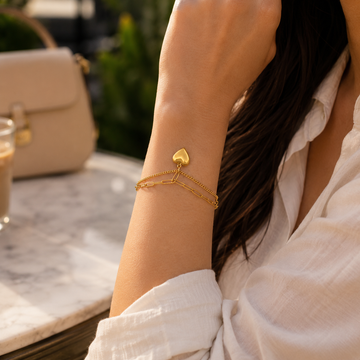 Golden Heart Duo Bracelet