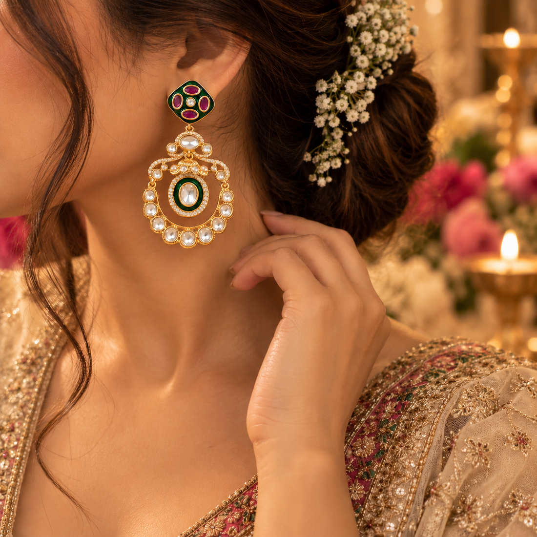 Noor Kundan Jhumkas