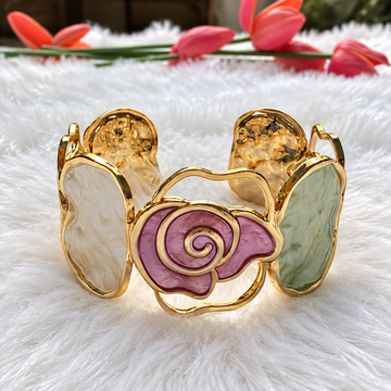 Enamel Open Cuff Bracelet