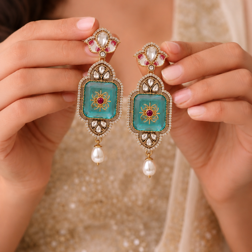 Polki Jhumkas
